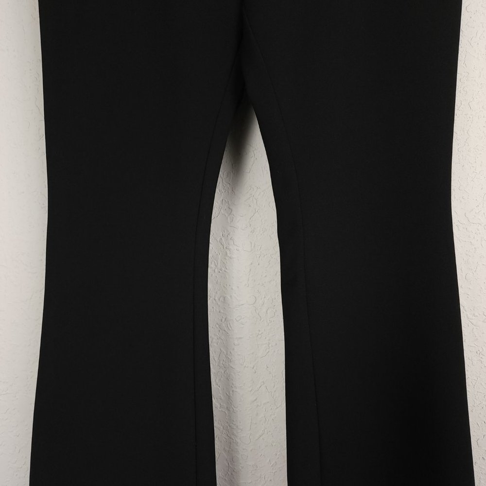 ASOS Design 10 Petite Black High Rise Slim Kick Flare Slim Fit Suit Pants - Picture 4 of 10